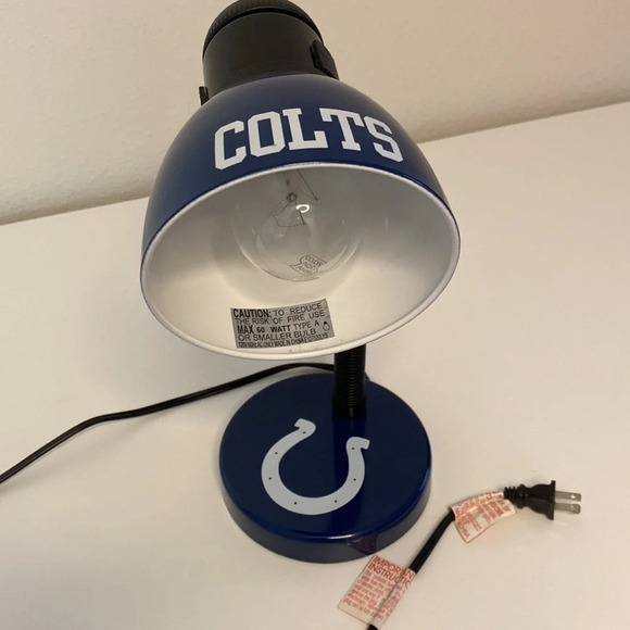 Indianapolis COLTS Gooseneck Desk Lamp Adjustable Metal NFL Light Fan Man Cave - Picture 5 of 6